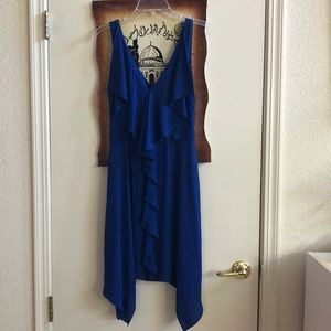BCBGmaxazria Gorgeous Royal Blue Ruffle Dress US 2